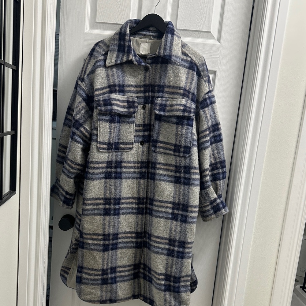 Plaid Oversized Coat H and M